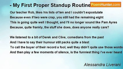 Alessandra Liverani - - My First Proper Standup Routine: : Humour