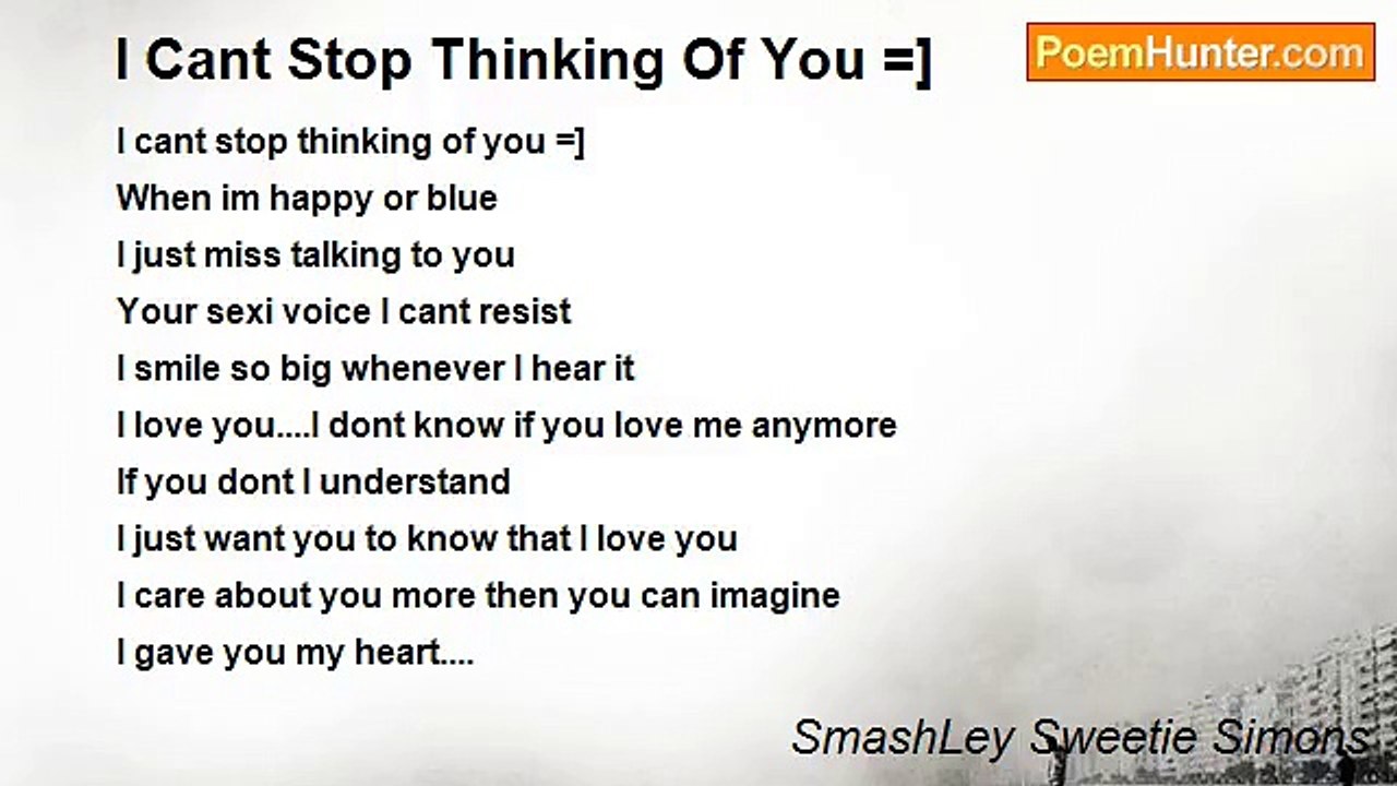 SmashLey Sweetie Simons - I Cant Stop Thinking...