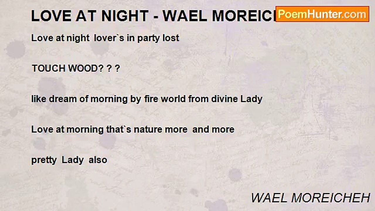 WAEL MOREICHEH - LOVE AT NIGHT - WAEL MOREICHEH