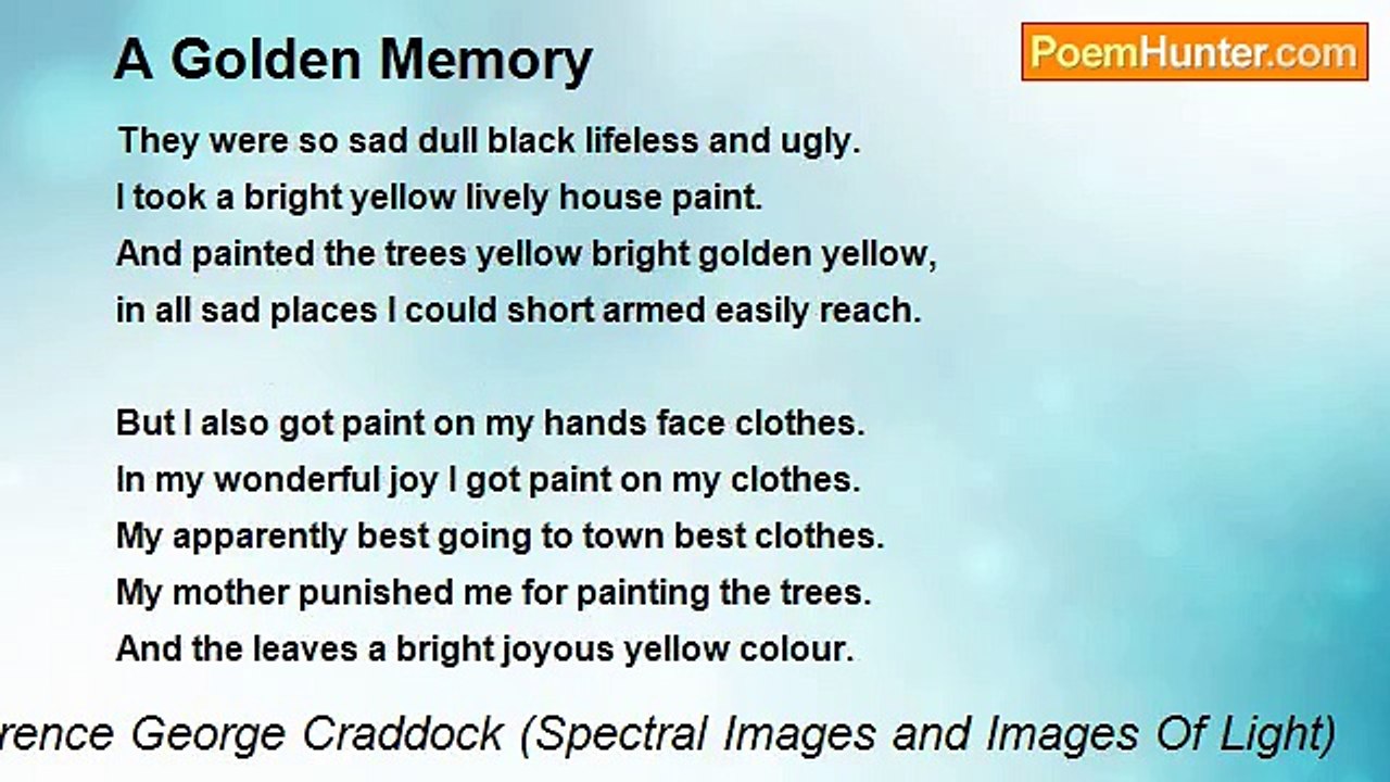 Terence George Craddock (Spectral Images and Images Of Light) - A Golden Memory