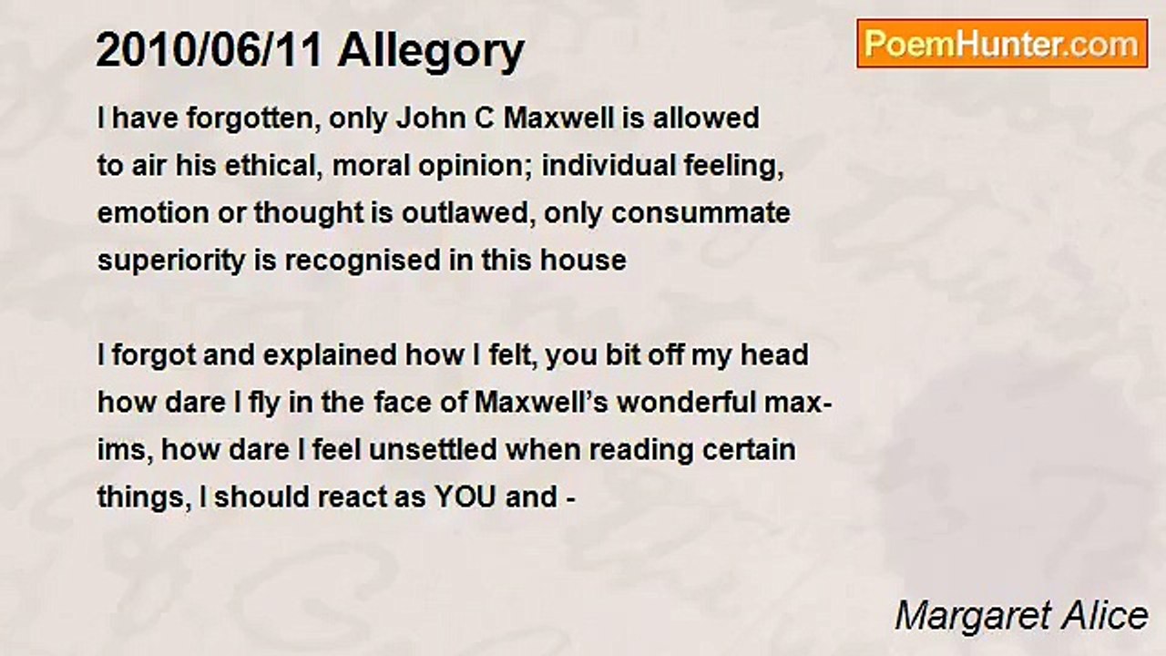 Margaret Alice - 2010/06/11 Allegory