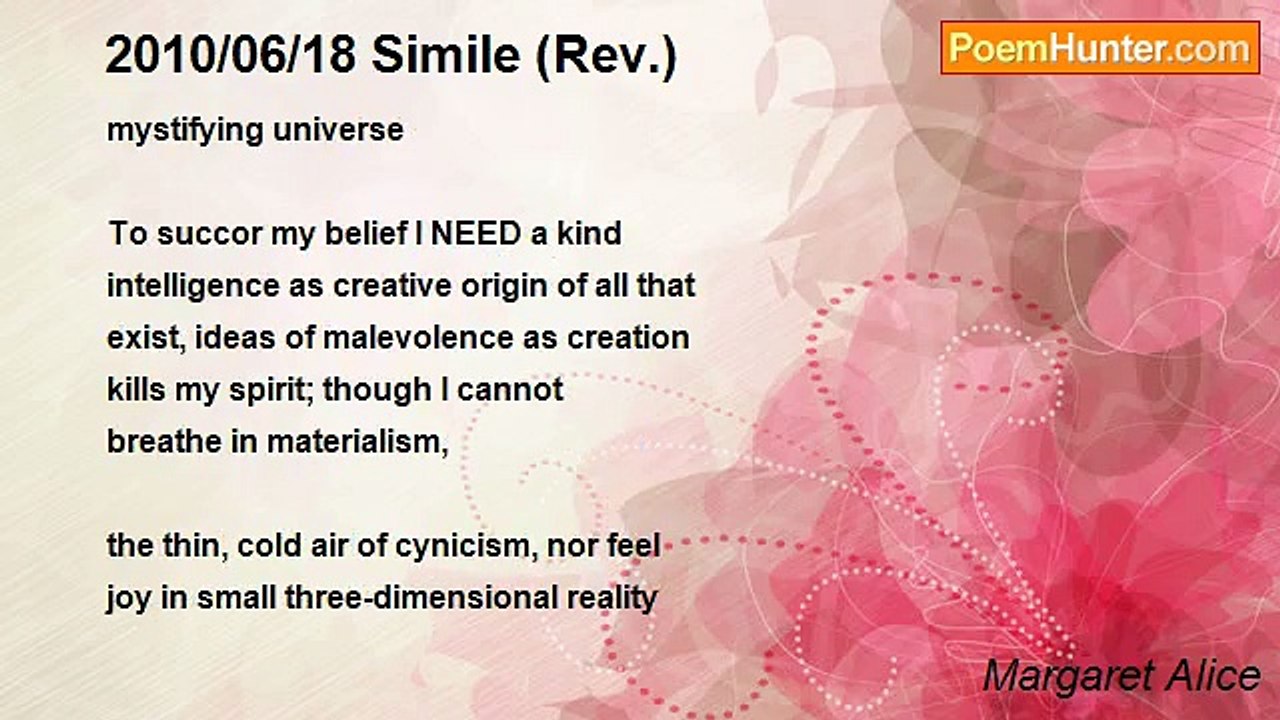 Margaret Alice - 2010/06/18 Simile (Rev.)