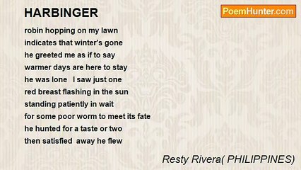 Resty Rivera( PHILIPPINES) - 	 HARBINGER