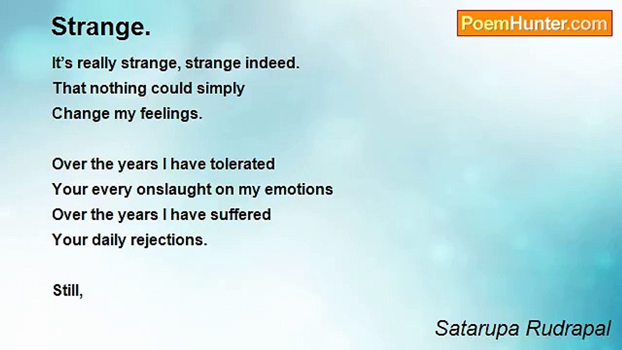 Satarupa Rudrapal - Strange.