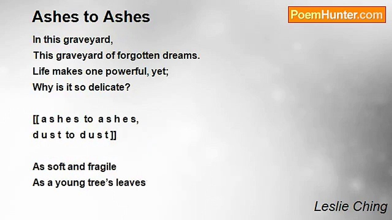 Leslie Ching - Ashes to Ashes