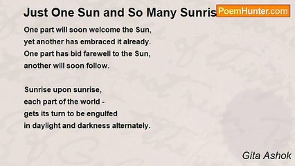 Gita Ashok - Just One Sun and So Many Sunrises