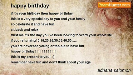 adriana salomon - happy birthday