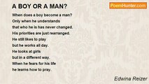 Edwina Reizer - A BOY OR A MAN?
