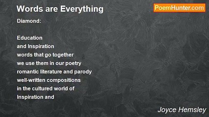 Joyce Hemsley - Words are Everything