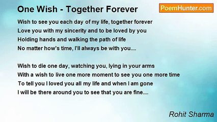 Rohit Sharma - One Wish - Together Forever