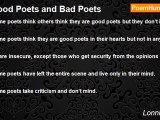 Lonnie Hicks - Good Poets and Bad Poets
