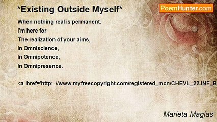 Marieta Maglas - *Existing Outside Myself*