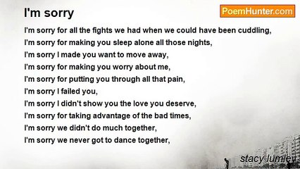 stacy lumley - I'm sorry