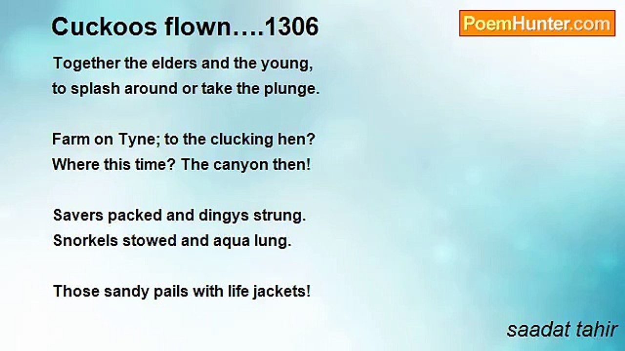 saadat tahir - Cuckoos flown….1306
