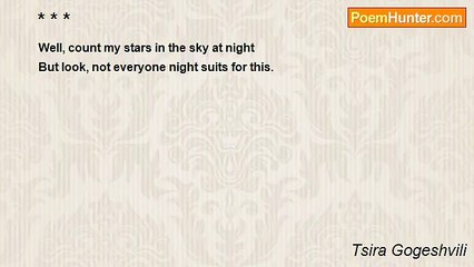 Tsira Gogeshvili - * * *