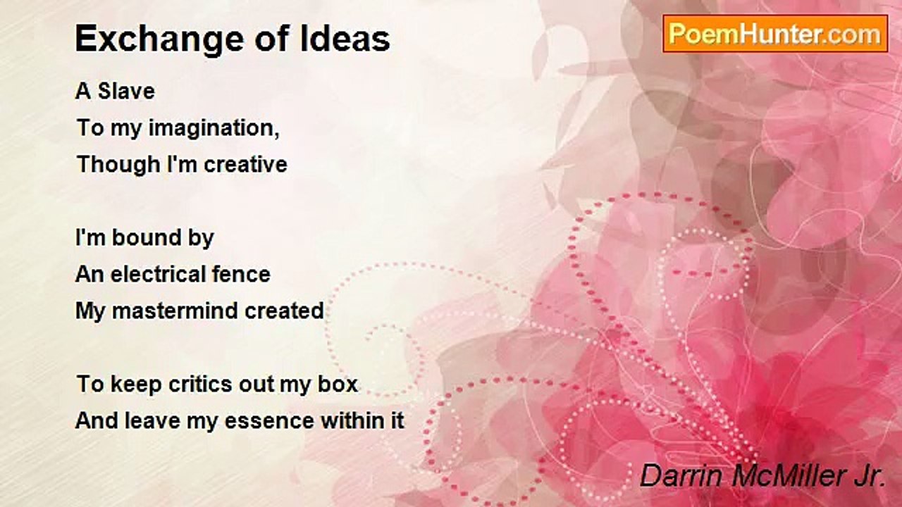 Darrin McMiller Jr. - Exchange of Ideas