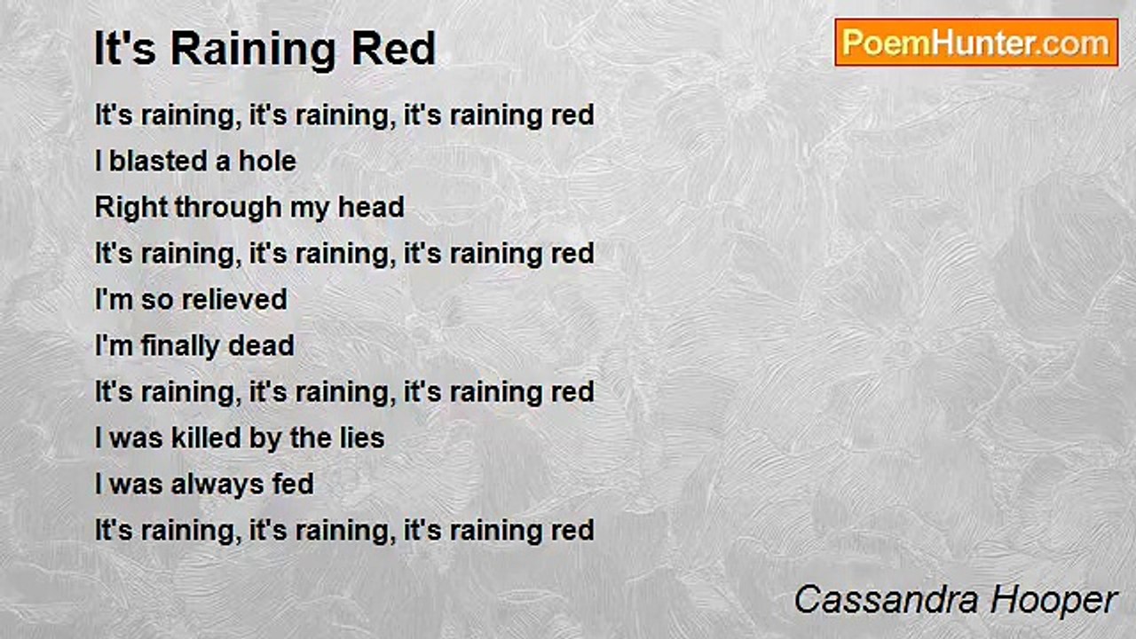 Cassandra Hooper - It's Raining Red