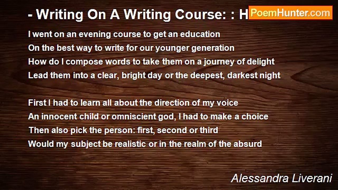 Alessandra Liverani - - Writing On A Writing Course: : Humour