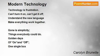 Carolyn Brunelle - Modern Technology