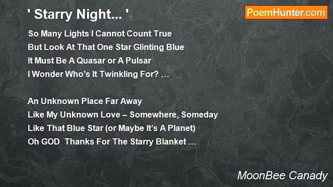 MoonBee Canady - ' Starry Night... '