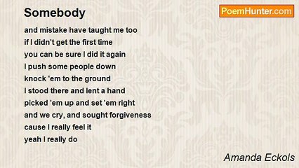 Amanda Eckols - Somebody