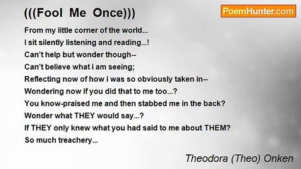 Theodora (Theo) Onken - (((Fool  Me  Once)))