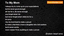 Broken heart emo - To My Mom
