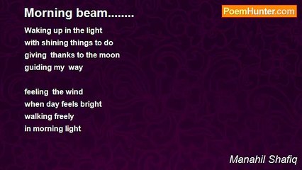 Manahil Shafiq - Morning beam........