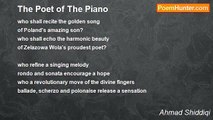 Ahmad Shiddiqi - The Poet of The Piano