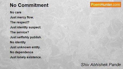 Shiv Abhishek Pande - No Commitment