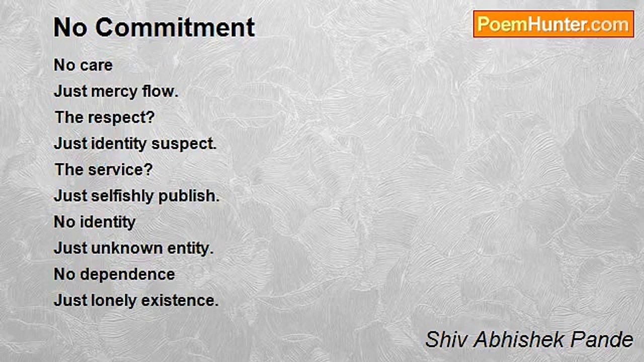 Shiv Abhishek Pande - No Commitment