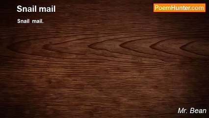 Mr. Bean - Snail mail