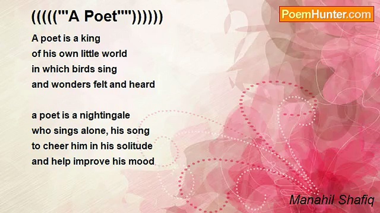 Manahil Shafiq - ((((('''A Poet''''))))))