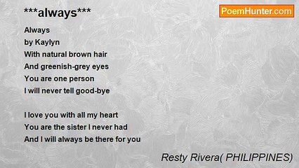 Resty Rivera( PHILIPPINES) - ***always***