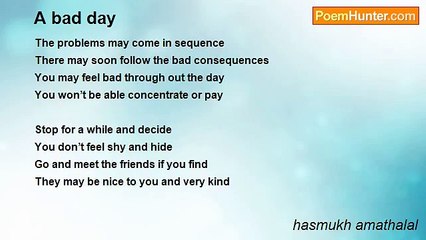 hasmukh amathalal - A bad day