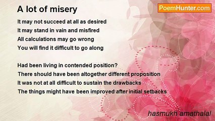 hasmukh amathalal - A lot of misery