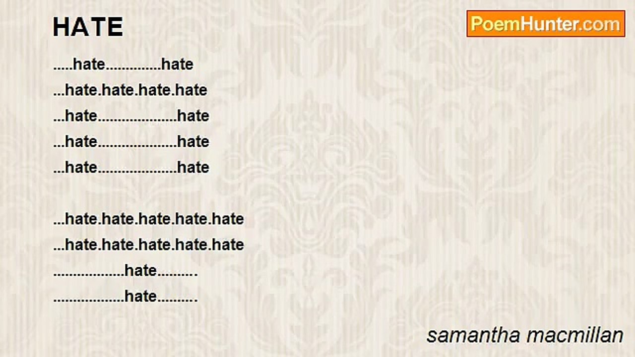 samantha macmillan - HATE