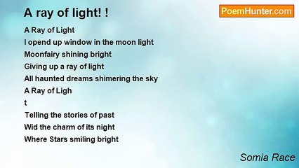 Somia Race - A ray of light! !