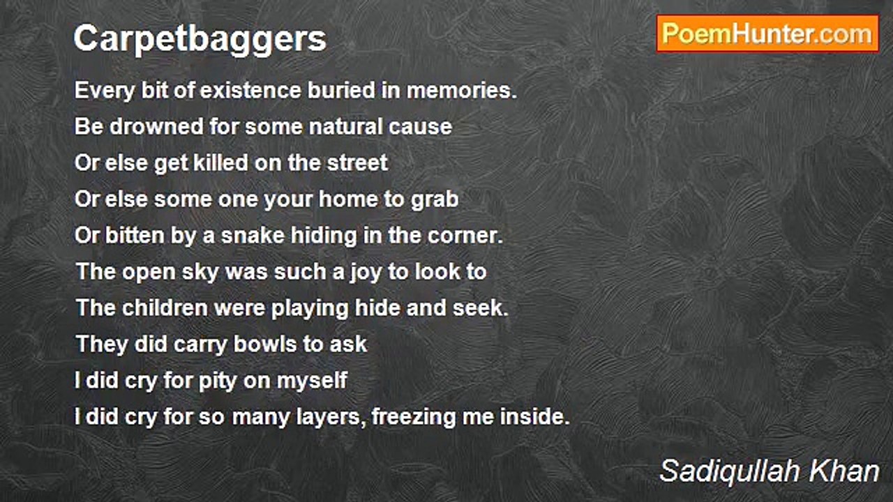 Sadiqullah Khan - Carpetbaggers