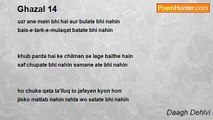 Daagh Dehlvi - Ghazal 14