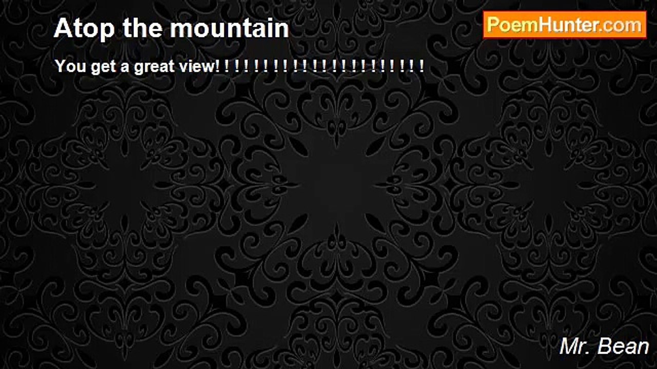 Mr. Bean - Atop the mountain