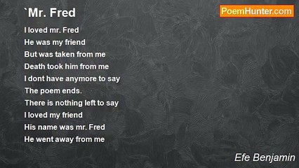 Efe Benjamin - `Mr. Fred