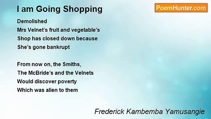 Frederick Kambemba Yamusangie - I am Going Shopping