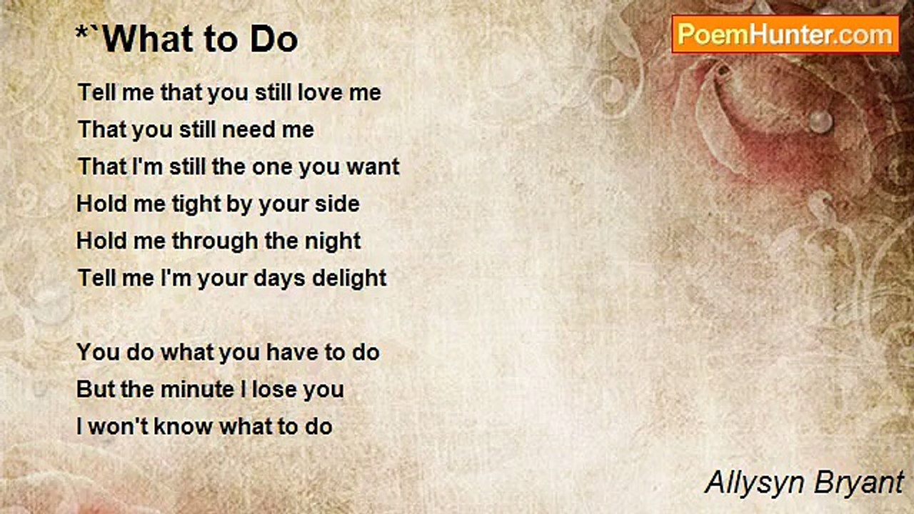 Allysyn Bryant - *`What to Do