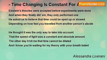 Alessandra Liverani - - Time Changing Is Constant For All: : Humour, Science