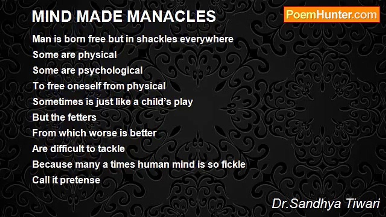 Dr.Sandhya Tiwari - MIND MADE MANACLES