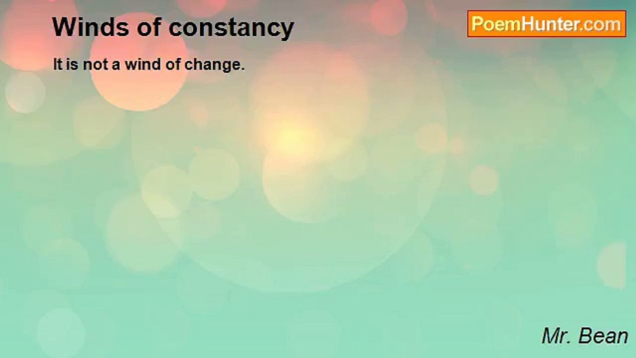 Mr. Bean - Winds of constancy