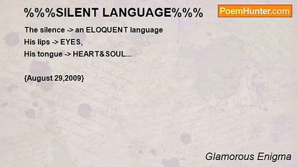 Glamorous Enigma - %%%SILENT LANGUAGE%%%