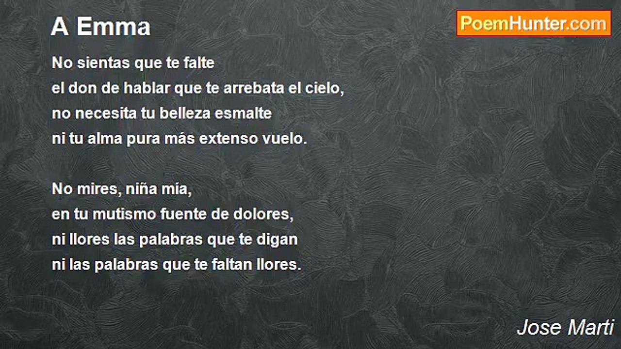 Jose Marti - A Emma