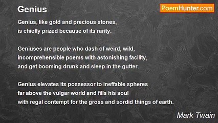 Mark Twain - Genius